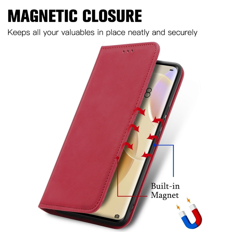 For Huawei Nova 8 5G Retro Skin Feel Business Magnetic Horizontal Flip Leather Case With Holder & Card Slots & Wallet & Photo Frame