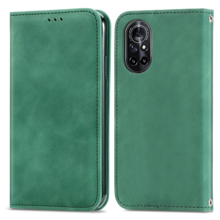 For Huawei Nova 8 5G Retro Skin Feel Business Magnetic Horizontal Flip Leather Case With Holder & Card Slots & Wallet & Photo Frame