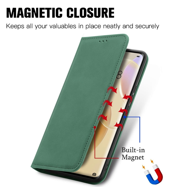 For Huawei Nova 8 5G Retro Skin Feel Business Magnetic Horizontal Flip Leather Case With Holder & Card Slots & Wallet & Photo Frame