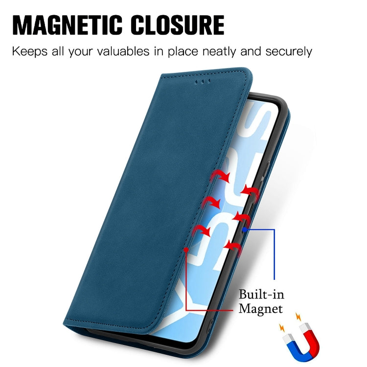 For vivo Y52S Retro Skin Feel Business Magnetic Horizontal Flip Leather Case With Holder & Card Slots & Wallet & Photo Frame