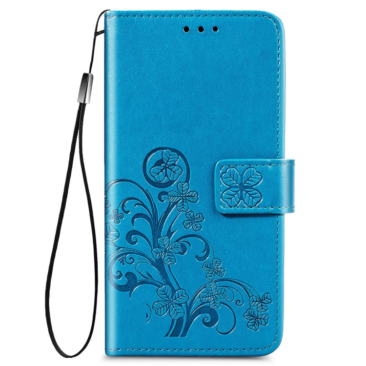 For Huawei Nova 8 Four-leaf Clasp Embossed Buckle Mobile Phone Protection Leather Case with Lanyard & Card Slot & Wallet & Bracket Function