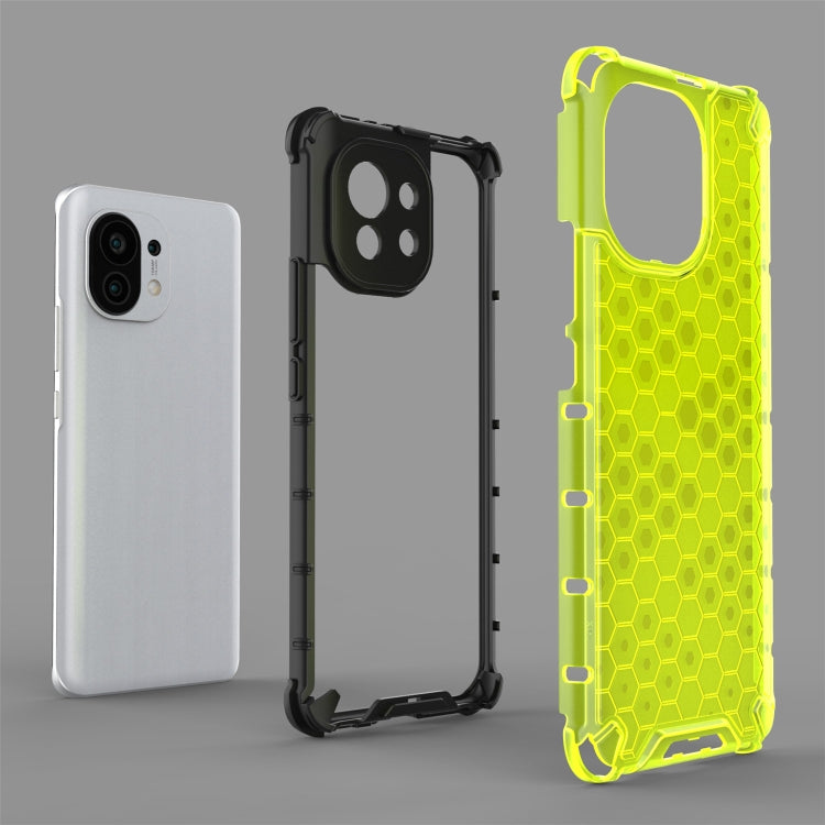 For Xiaomi Mi 11 Shockproof Honeycomb PC + TPU Case(Green)