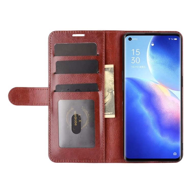 For OPPO Reno5 Pro 5G R64 Texture Single Horizontal Flip Protective Case with Holder & Card Slots & Wallet& Photo Frame