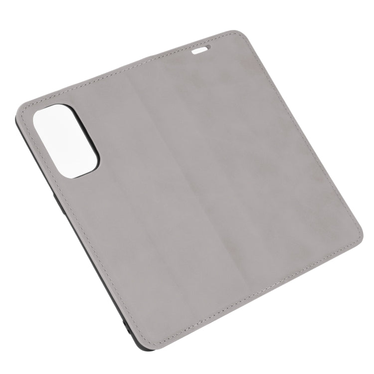 For OPPO Reno5 Pro 5G Retro-skin Business Magnetic Suction Leather Case with Holder & Card Slots & Wallet