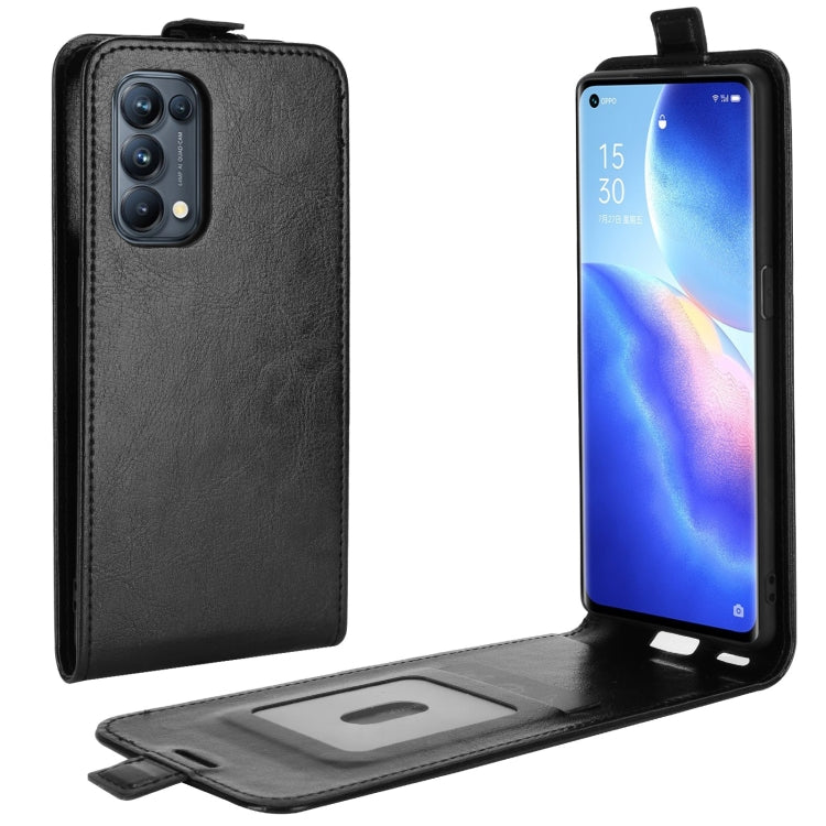 For OPPO Reno5 Pro 5G R64 Texture Single Vertical Flip Leather Protective Case with Card Slots & Photo Frame