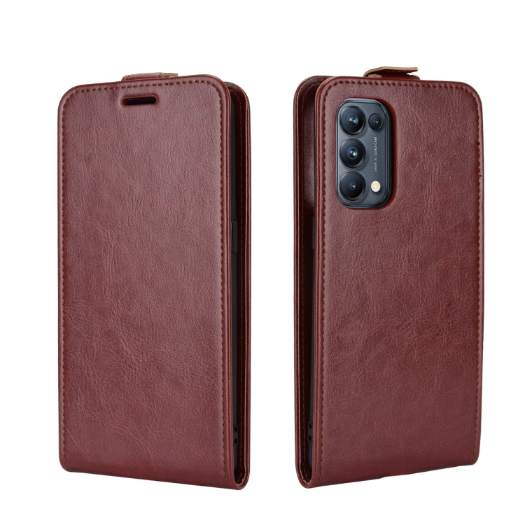 For OPPO Reno5 Pro 5G R64 Texture Single Vertical Flip Leather Protective Case with Card Slots & Photo Frame