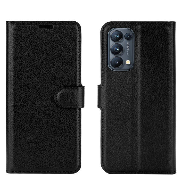 For OPPO Reno5 Pro 5G Litchi Texture Horizontal Flip Protective Case with Holder & Card Slots & Wallet