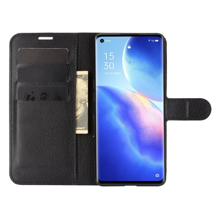 For OPPO Reno5 Pro 5G Litchi Texture Horizontal Flip Protective Case with Holder & Card Slots & Wallet