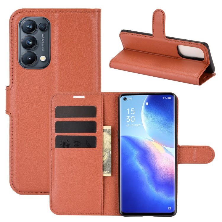 For OPPO Reno5 Pro 5G Litchi Texture Horizontal Flip Protective Case with Holder & Card Slots & Wallet