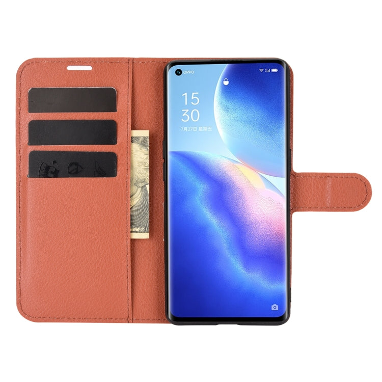For OPPO Reno5 Pro 5G Litchi Texture Horizontal Flip Protective Case with Holder & Card Slots & Wallet