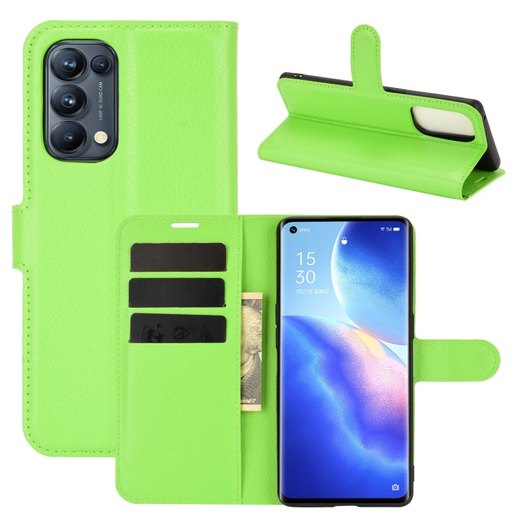For OPPO Reno5 Pro 5G Litchi Texture Horizontal Flip Protective Case with Holder & Card Slots & Wallet