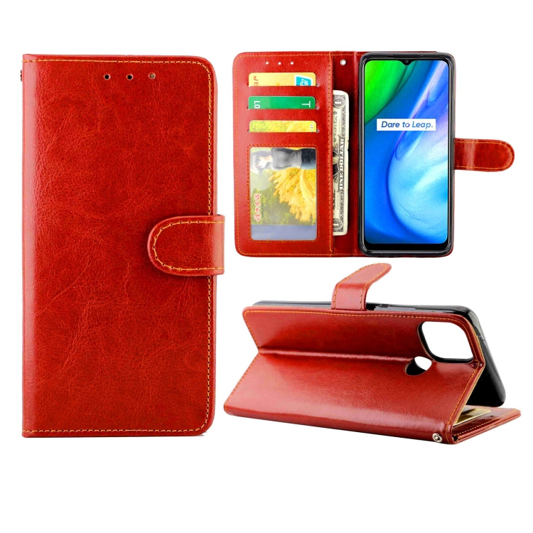 For OPPO Realme V3 Crazy Horse Texture Leather Horizontal Flip Protective Case with Holder & Card Slots & Wallet & Photo Frame