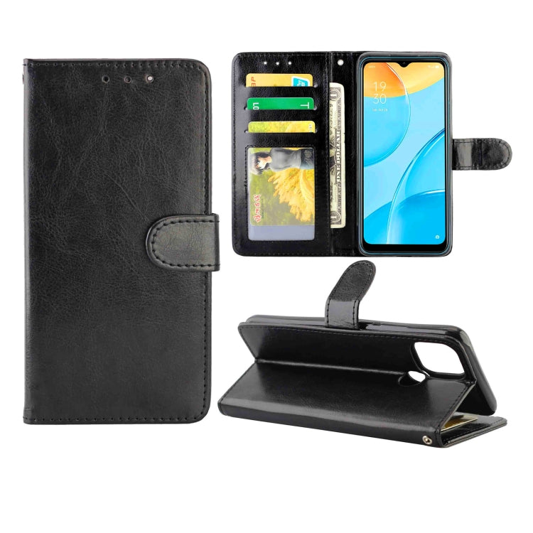 For OPPO A15 Crazy Horse Texture Leather Horizontal Flip Protective Case with Holder & Card Slots & Wallet & Photo Frame