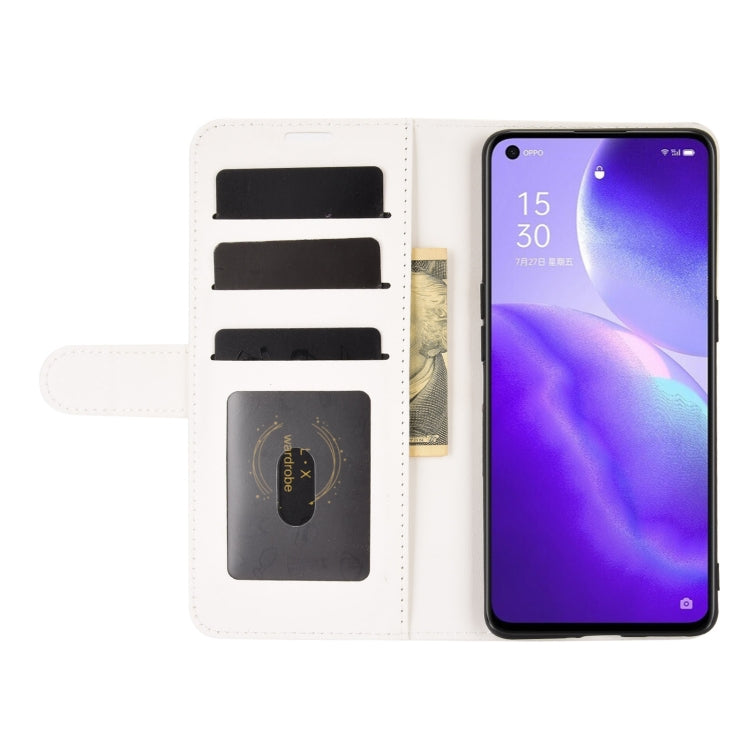 For OPPO Reno 5 5G R64 Texture Single Horizontal Flip Protective Case with Holder & Card Slots & Wallet& Photo Frame