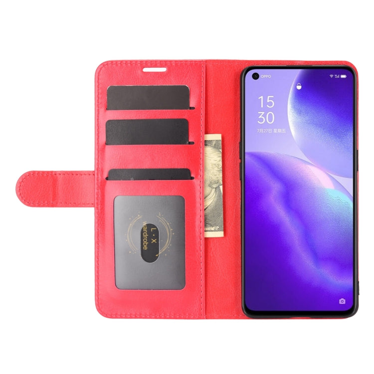 For OPPO Reno 5 5G R64 Texture Single Horizontal Flip Protective Case with Holder & Card Slots & Wallet& Photo Frame
