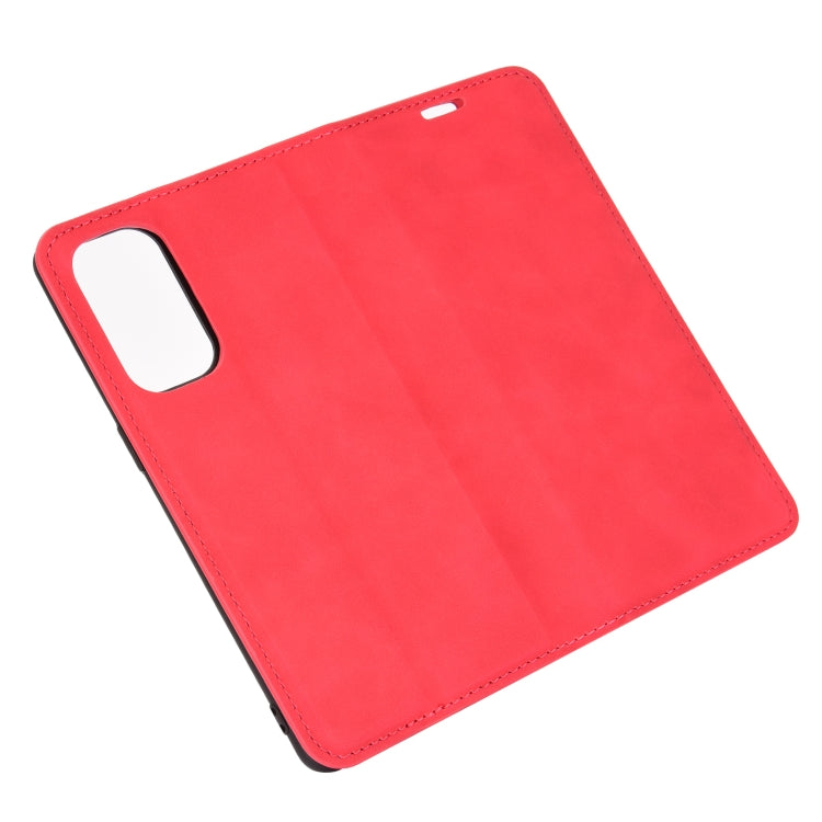 For OPPO Reno 5 5G Retro-skin Business Magnetic Suction Leather Case with Holder & Card Slots & Wallet