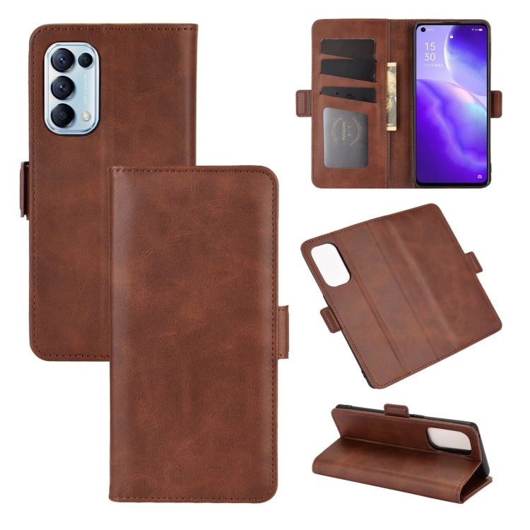 For OPPO Reno5 5G Dual-side Magnetic Buckle Horizontal Flip Leather Case with Holder & Card Slots & Wallet