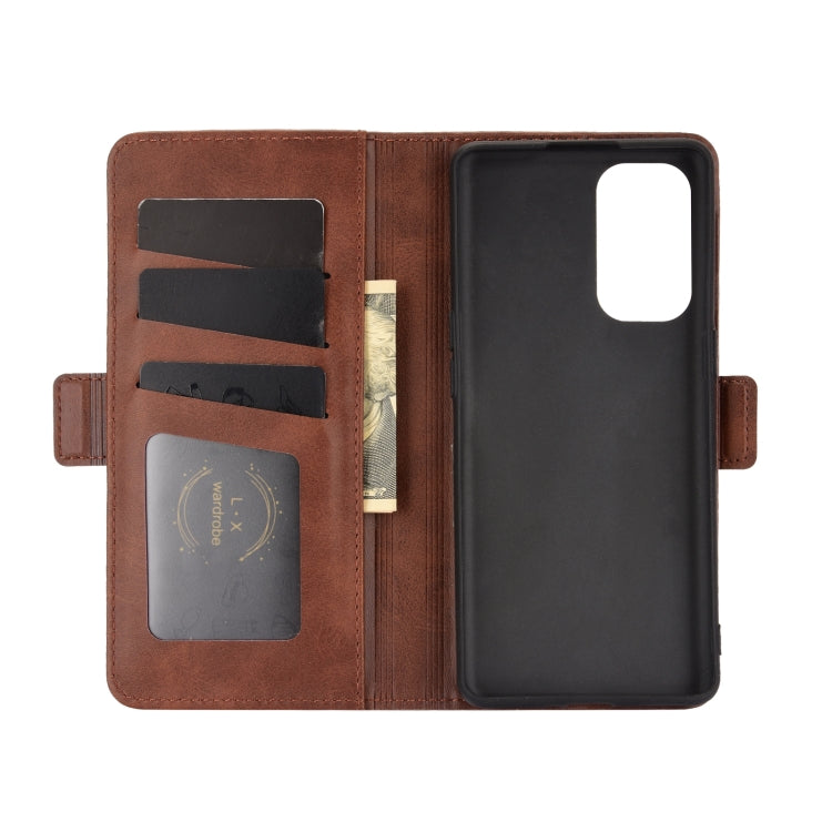 For OPPO Reno5 5G Dual-side Magnetic Buckle Horizontal Flip Leather Case with Holder & Card Slots & Wallet