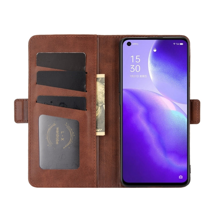 For OPPO Reno5 5G Dual-side Magnetic Buckle Horizontal Flip Leather Case with Holder & Card Slots & Wallet