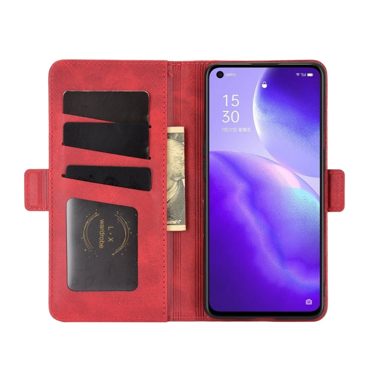 For OPPO Reno5 5G Dual-side Magnetic Buckle Horizontal Flip Leather Case with Holder & Card Slots & Wallet