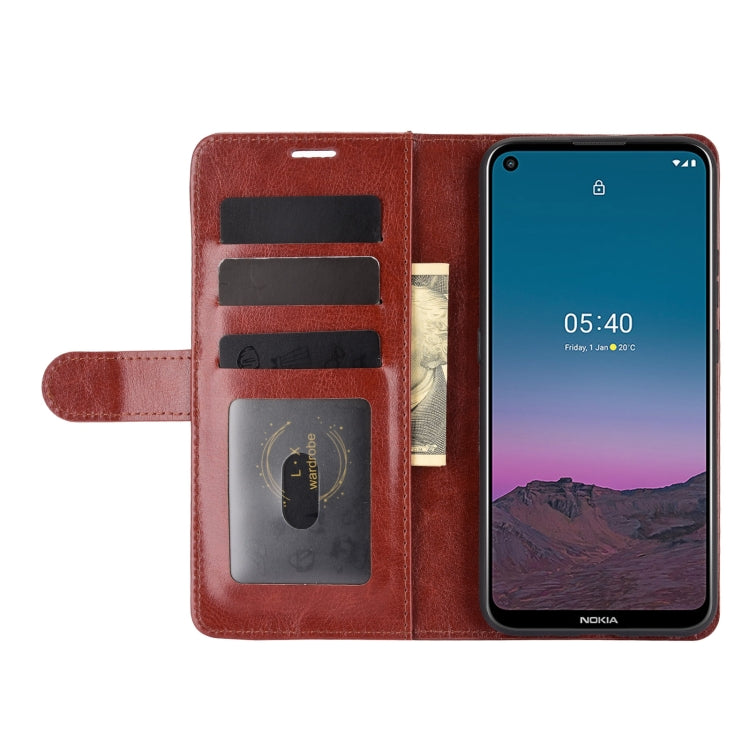 For Nokia 5.4 R64 Texture Single Horizontal Flip Protective Case with Holder & Card Slots & Wallet& Photo Frame