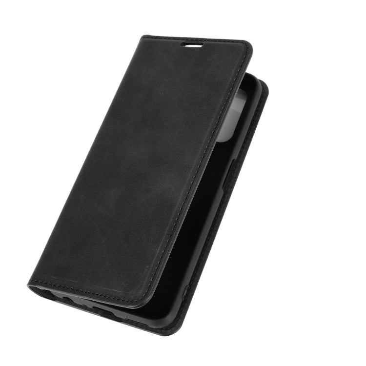 For OPPO Realme V5/K7X/Realme Q2/Realme 7 5G Retro-skin Business Magnetic Suction Leather Case with Holder & Card Slots & Wallet