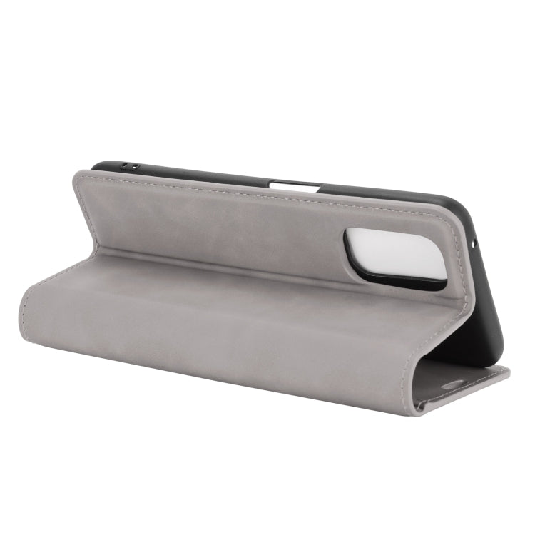 For OPPO Realme V5/K7X/Realme Q2/Realme 7 5G Retro-skin Business Magnetic Suction Leather Case with Holder & Card Slots & Wallet