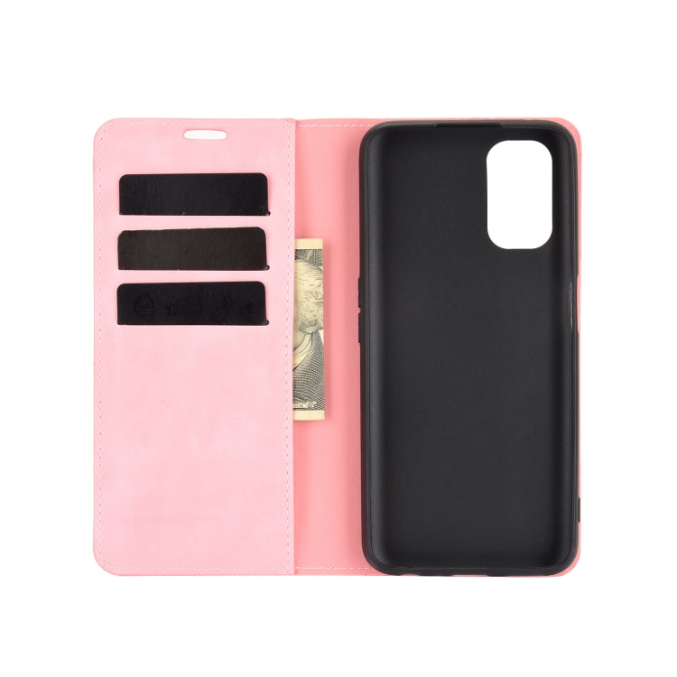 For OPPO Realme V5/K7X/Realme Q2/Realme 7 5G Retro-skin Business Magnetic Suction Leather Case with Holder & Card Slots & Wallet