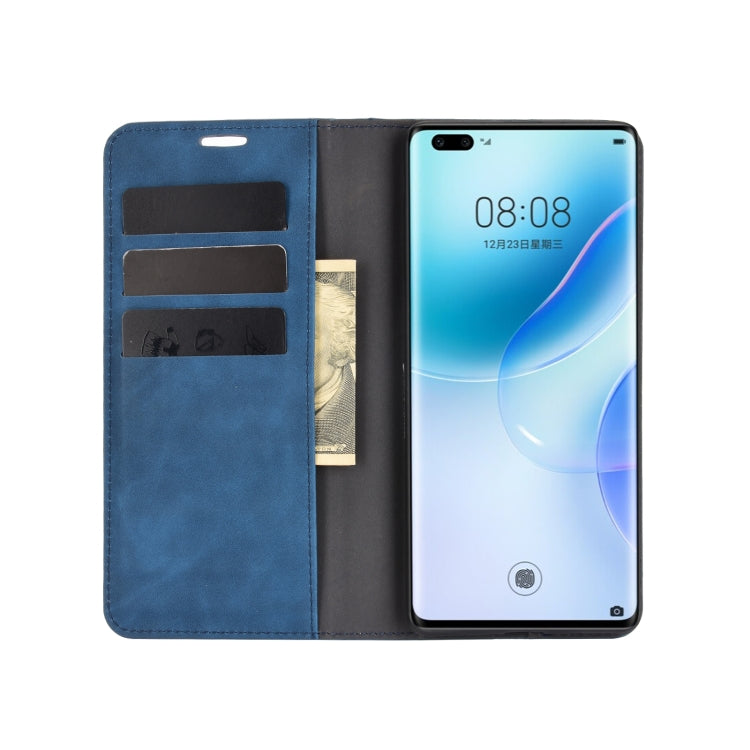 For Huawei nova 8 Pro 5G Retro-skin Business Magnetic Suction Leather Case with Holder & Card Slots & Wallet