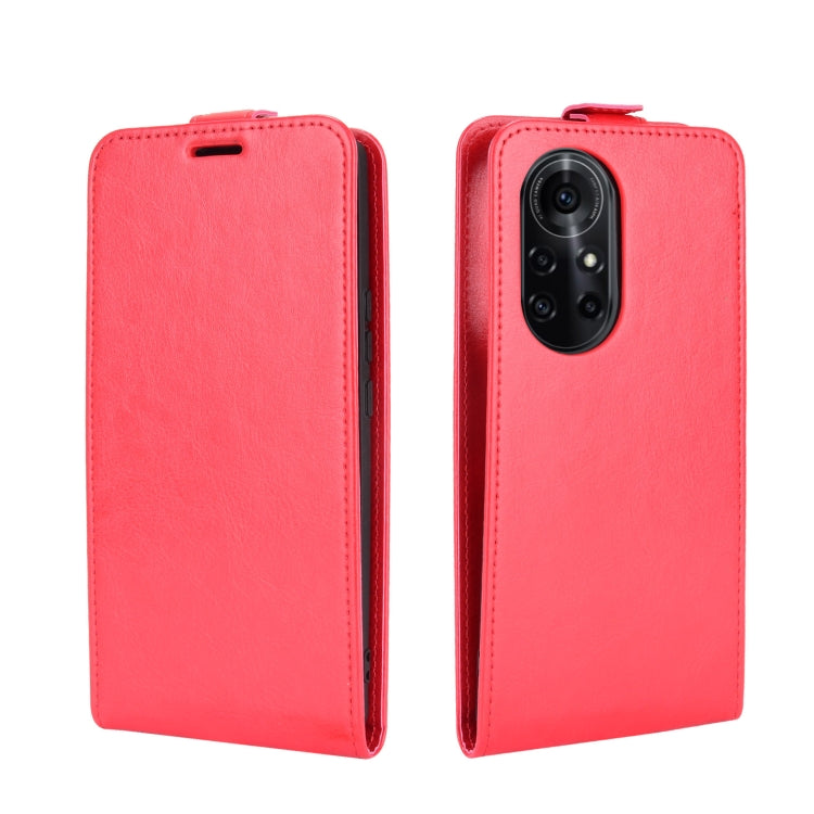 For Huawei nova 8 Pro 5G R64 Texture Single Vertical Flip Leather Protective Case with Card Slots & Photo Frame