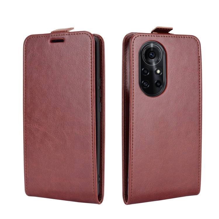 For Huawei nova 8 Pro 5G R64 Texture Single Vertical Flip Leather Protective Case with Card Slots & Photo Frame