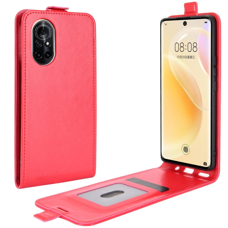 For Huawei nova 8 5G R64 Texture Single Vertical Flip Leather Protective Case with Card Slots & Photo Frame
