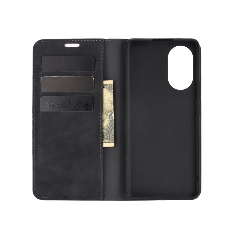For Huawei nova 8 5G Retro-skin Business Magnetic Suction Leather Case with Holder & Card Slots & Wallet