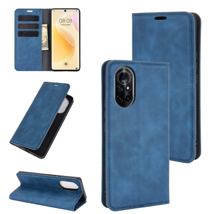 For Huawei nova 8 5G Retro-skin Business Magnetic Suction Leather Case with Holder & Card Slots & Wallet
