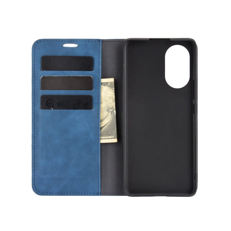 For Huawei nova 8 5G Retro-skin Business Magnetic Suction Leather Case with Holder & Card Slots & Wallet