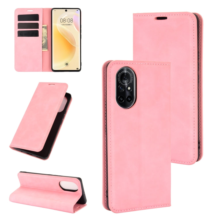 For Huawei nova 8 5G Retro-skin Business Magnetic Suction Leather Case with Holder & Card Slots & Wallet
