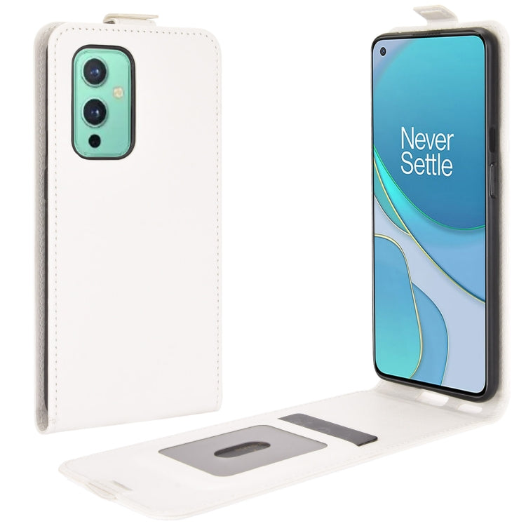 For OnePlus 9 R64 Texture Single Vertical Flip Leather Protective Case with Card Slots & Photo Frame