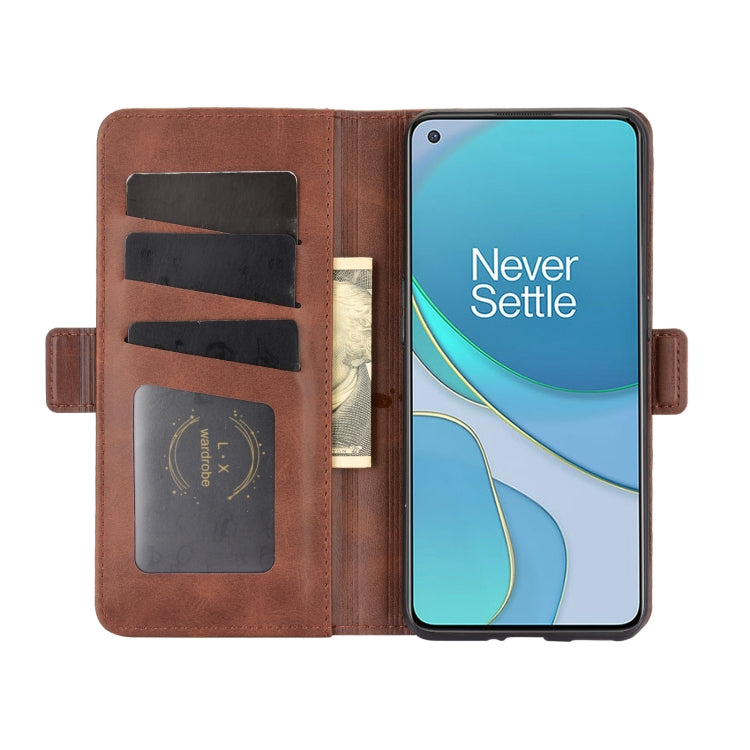 For OnePlus 9 Dual-side Magnetic Buckle Horizontal Flip Leather Case with Holder & Card Slots & Wallet