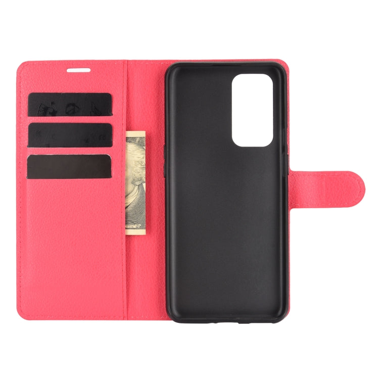 For OnePlus 9 Litchi Texture Horizontal Flip Protective Case with Holder & Card Slots & Wallet