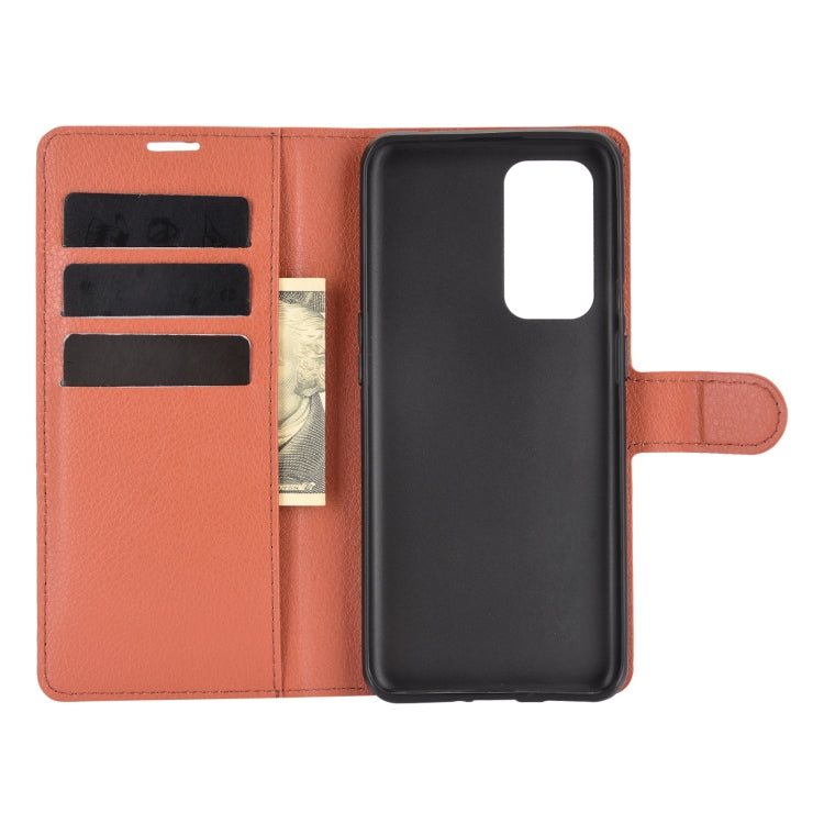 For OnePlus 9 Litchi Texture Horizontal Flip Protective Case with Holder & Card Slots & Wallet