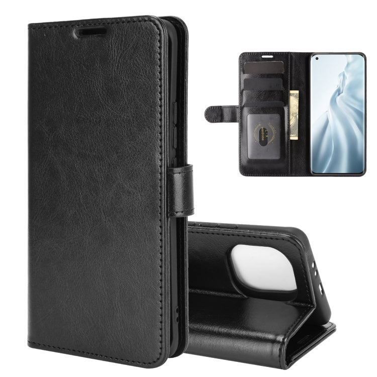 For Xiaomi Mi 11 R64 Texture Single Horizontal Flip Protective Case with Holder & Card Slots & Wallet& Photo Frame