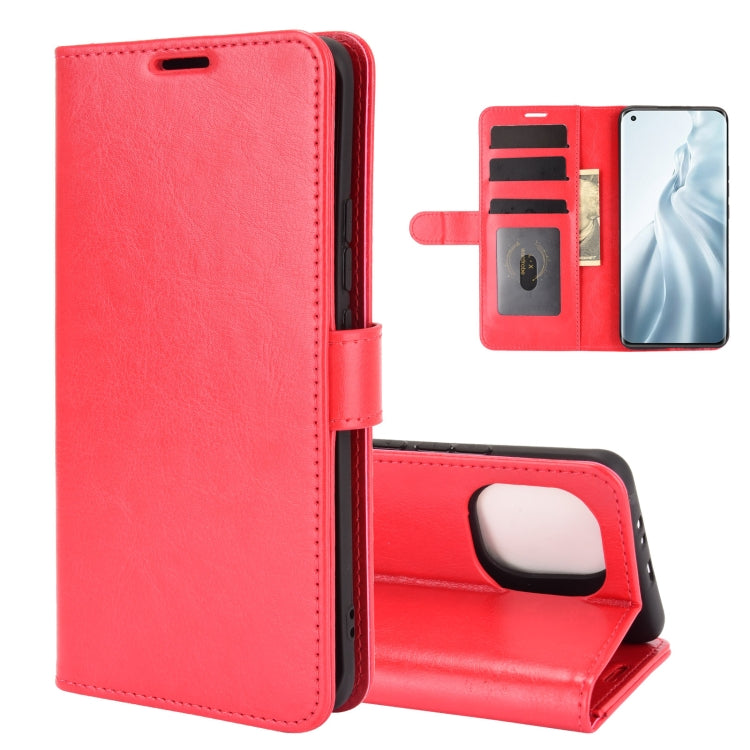 For Xiaomi Mi 11 R64 Texture Single Horizontal Flip Protective Case with Holder & Card Slots & Wallet& Photo Frame