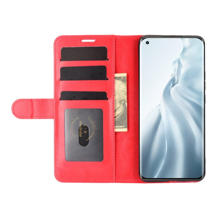 For Xiaomi Mi 11 R64 Texture Single Horizontal Flip Protective Case with Holder & Card Slots & Wallet& Photo Frame