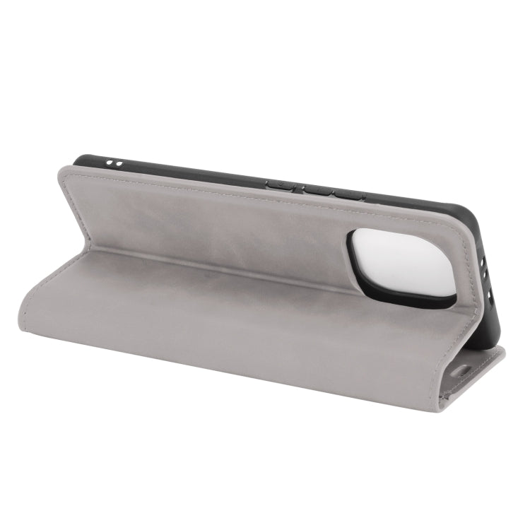 For Xiaomi Mi 11 Retro-skin Business Magnetic Suction Leather Case with Holder & Card Slots & Wallet