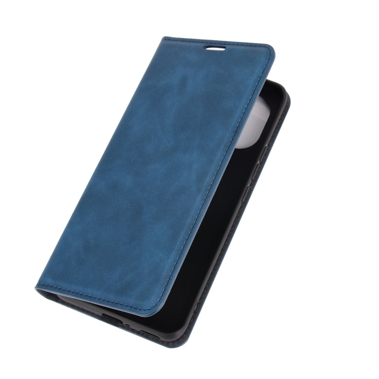 For Xiaomi Mi 11 Retro-skin Business Magnetic Suction Leather Case with Holder & Card Slots & Wallet