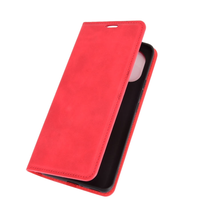 For Xiaomi Mi 11 Retro-skin Business Magnetic Suction Leather Case with Holder & Card Slots & Wallet