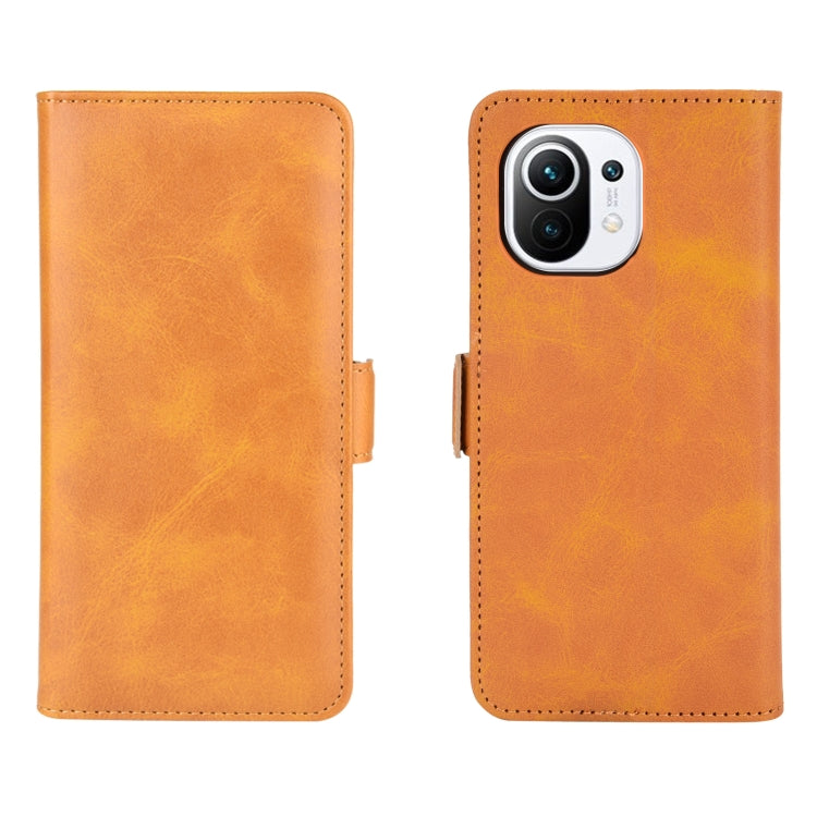 For Xiaomi Mi 11 Dual-side Magnetic Buckle Horizontal Flip Leather Case with Holder & Card Slots & Wallet