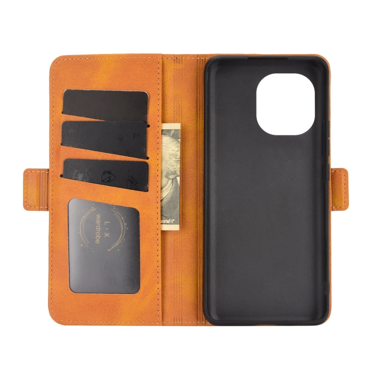 For Xiaomi Mi 11 Dual-side Magnetic Buckle Horizontal Flip Leather Case with Holder & Card Slots & Wallet