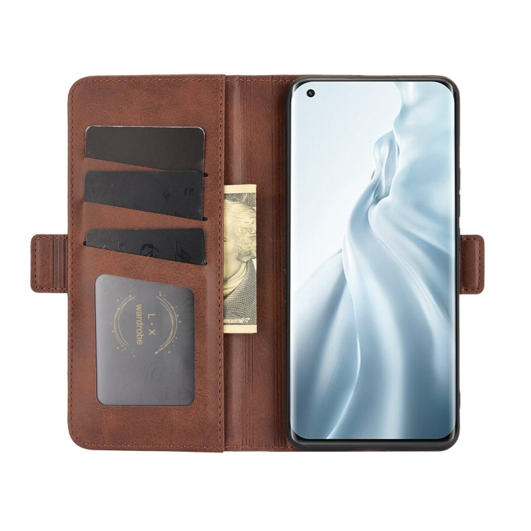For Xiaomi Mi 11 Dual-side Magnetic Buckle Horizontal Flip Leather Case with Holder & Card Slots & Wallet