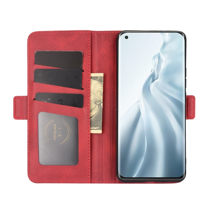 For Xiaomi Mi 11 Dual-side Magnetic Buckle Horizontal Flip Leather Case with Holder & Card Slots & Wallet
